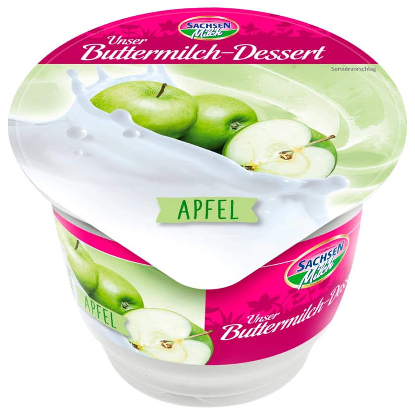 Sachsenmilch Unser Buttermilch-Dessert Gartenfrüchte Apfel 200g
